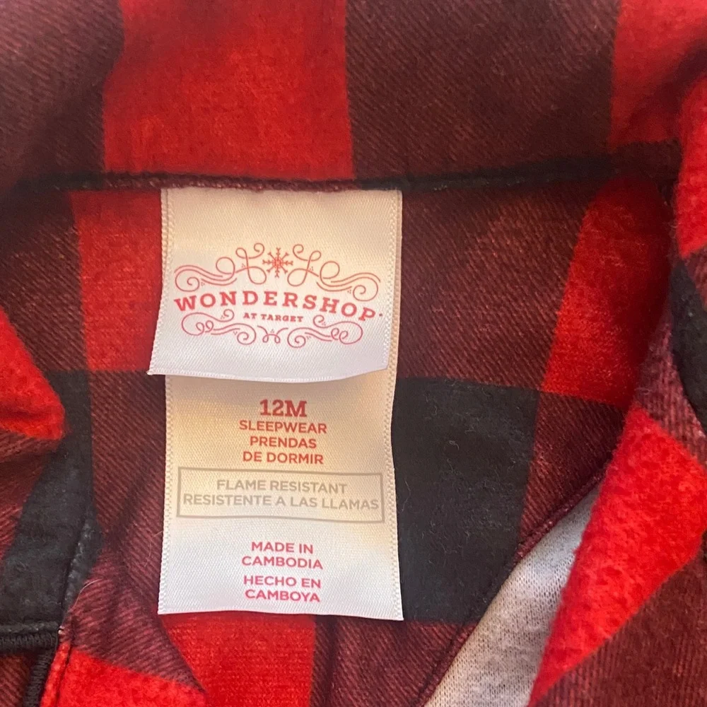 Wondershop Kids Plaid Pajama Set - Red and Black